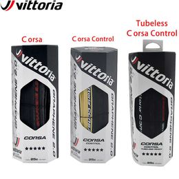 Bike Tires Vittoria Road Bicycle Tire Tubeless Ready 700C 320TPI Corsa/Corsa Control 700x23C/25C/28C Graphene 2.0 Foldable Cycing Bike Tyre HKD230712