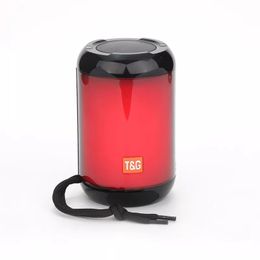 TG638 Portable Wireless Bt Speaker LED Light Outdoor Music Player Stereo Loudspeaker with FM Radio Built-in Mic