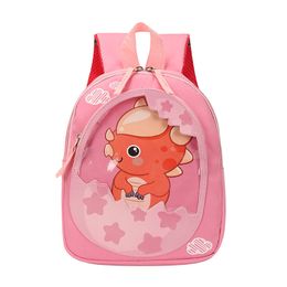 School Bags Children's Cartoon Dinosaur Backpack Kindergarten Cute Fashion Color Matching Bag Children's Fashion Style School Bag 230712