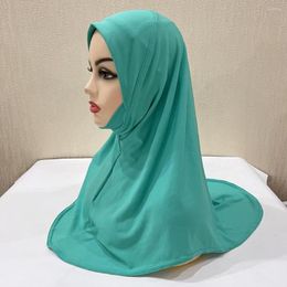 Ethnic Clothing Child Underscarf Malaysia Khimar Plain Muslim Caps Children Hijab One Piece Amira Instant Scarf Head Wrap