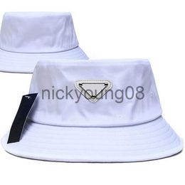 Wide Brim Hats Bucket Hats bucket hat designer luxury hats solid colour metal letter design fashion sunshade cap temperament versatile hat couple travel wear very ni