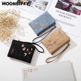 2022 Cute Flower Small Wallet Women Soft Leather Zipper Pocket Ladies Purses Short Female Wallet Girl Cartera with Wristlet L230704