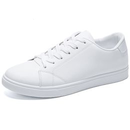 Dress Shoes White Sneakers Men Korean Trend Fashion Lace Up Allmatch PU Leather Casual Comfortable Walking Board Chaussure Blanche 230712