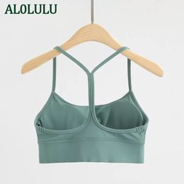 AL0LULU Yoga clothing sports underwear women gather shockproof beautiful back bra Y word sling fitness running vest