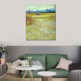 Canvas Art Vincent Van Gogh Painting Les Moissonneurs 1888 Handmade Artwork Vibrant Decor for Wine Cellar