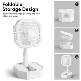 Electric Fans 2in1 Mini Electric Fan Usb Rechargeable Portable Fan With Led Night Light Fan Summer Silent Small Fan For The Office Home Gifts