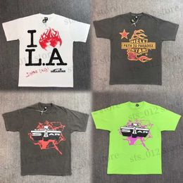 Men's T-Shirts Original Label Hellstar dios Tshirts High Quality Star Letter Print Short Sleeve Top Oversized Hellstar T Shirt for Men Women T230712