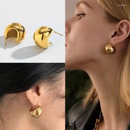 Stud Earrings Monlansher Bold Chic Gold Silver Plated Chunky Thick Dome Large Ball Women's Statement Jewellery Factory Wholesale