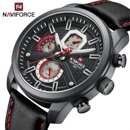 Men Watch NAVIFORCE Top Brand Original Sports Quartz Mens Watches Steel Waterproof Chronograph Wristwatch Men Relogio Masculino