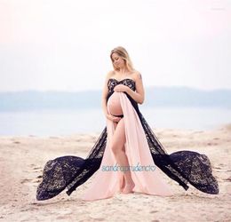 Casual Dresses Couples Maternity Pography Sexy Lace Dress Props Maxi Gown Fancy Shooting Po Summer Pregnant Clothing