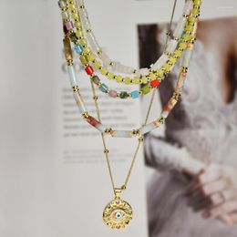 Choker Women Crystal Stone Necklaces Set Fashion Amazonite Lemon Jade Boho Colourful Natural Quartz Jewellery Gifts