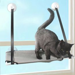 Cat Window Perch For Indoor Cats, Cat Hammock Window Seat With Screw Suction Cups Pet Mesh Breathable Hammock Bed