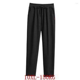 Men's Pants Large Size Plus 9XL 10XL 11XL 12XL Autumn High Waist Loose Black Blue Sports 50 52 54 56 58