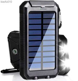 80000mAh Solar Power Bank Outdoor Survival Camping Equipment Tool Portable Solar LED Flashlights for Adventure Survival Tool L230712