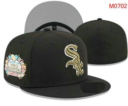 2023 Men's Baseball Fitted Hats Classic Black Colour Hip Hop Chicago Sport Full Closed Design Caps Chapeau 05 Stitch Heart " Series" " Love Hustle Flowers a1
