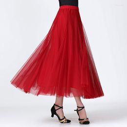 Stage Wear Modern Dance Skirt Ballroom Standard Long Waltz Tango Practise Dress Adult Professional Costume