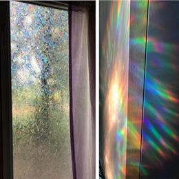 Window Film 90200 cm 3D Colourful Opaque Decorative Glass Stain Hear Insulation Cover Static Self Adhesive Stickers 230711