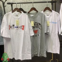 Mens TShirts Vetements Oversize 100% Cotton Tshirt Men Women Fashion Original 1 Package T Shirt 230712