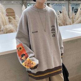 Men's Sweaters Knitted Winter Sweater Men's Harajuku Japanese Sweater Pullover Men's Fashion Men's S-3XL Street Clothing Z230712