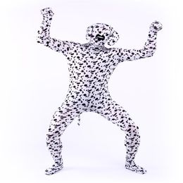 Lycra spandex zentai suits dalmatian dog costumes halloween cosplay217A