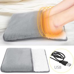 Carpets USB Electric Foot Hand Heating Pad Home Feet Warm Slippers Winter Warmer Washable Mat Room Accessories Drop