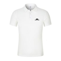 Men's TShirts 2023 Summer Men Golf Shirt J Lindeberg Wear Casual Short Sleeve Breathable Mens Polo Tshirt Top 230711