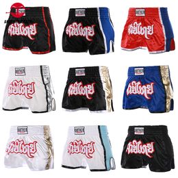 Men's Shorts Short Muay Thai Kids Adult Fight Kickboxing Pants Satin Boxing Shorts Womens Mens Boys Girl Sanda Martial Arts MMA Clothes 230711
