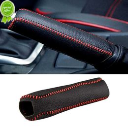 Car Interior Gear Handbrake Cover Leather Handbrake Protective Sleeve Car Accessories for Kia K2 2011 2012 2013 2014 2015 2016