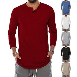 Men's T Shirts Fashion Spring And Summer Casual Long Sleeved V Neck Tall Size For Men Mens Compression Shirt