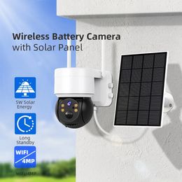 IP Cameras WIFI Solar Camera 4MP PIR Human Detection Outdoor Security With Panel Wireless Surveillance PTZ Battery iCsee 230712