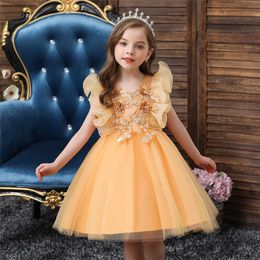 Girl's Dresses Embroidery One-Shoulder Dress for Children Princess Formal Dresses Flower Kids Wedding Evening Prom Gown Girls Christmas PartyHKD230712