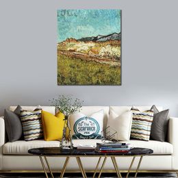 Canvas Wall Art at The Foot of The Mountains 1889 Vincent Van Gogh Painting Handmade Oil Artwork Modern Studio Decor