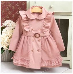 Tench coats Baby Girls Windbreaker Spring Jackets For Trench Coat Raincoat Kids Outerwear Jacket Children Clothes 230711