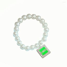 Strand Customise Design Stylish Adjust Women Jewellery White Pearl Green Incorporated Links Bracelets