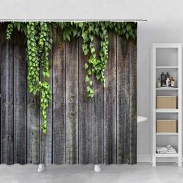 Shower Curtains Flowers Wall Shower Curtains Rurality Nature Scenery Plank Fence 3D Bathroom Decor Shower Curtain Bath Curtain Bath Screen Bao