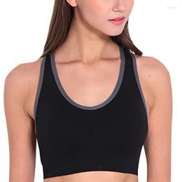 Women's Shapers Women Sports Shockproof Mesh Stitching Fitness Quick-Drying Breathable Running Tops