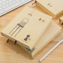 Korean Cute Thicken Hardcover Color Page Notebook Drawing Diary Blank Journal