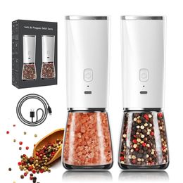 Mills Rechargeable Electric Pepper Grinder Automatic Gravity Salt and Mill with Coarseness High Capacity 230711