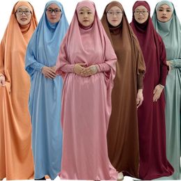 Ethnic Clothing Overhead Hijab Women Muslim Abaya Jilbab Prayer Hooded Eid Ramadan Dresses Khimar Full Cover Veil Dubai Saudi Arab Robe