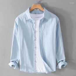Men's Casual Shirts Cotton Long-sleeve Plus Size Quality Shirt Men Brand Trendy Comfortable Top Clothes Solid 6 Colours Chemise Homme