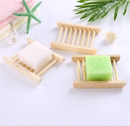 Bamboo Wood Soap Dish Soap Savers Soaps Holder for Bathroom Keep Soap Bars Dry Clean & Easy Cleaning JL1526