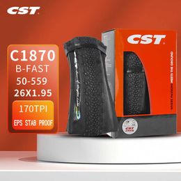 Bike Tyres CST mountain bicycle Tyre 26*1.95 MTB bike Tyres C1870 50-559 26inch 170TPI ultralight Racing Stab proof Folding bicycle Tyre HKD230712