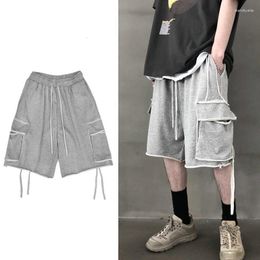 Men's Shorts 2023Streetwear Summer Casual Men Side-pockets Mens Hip Hop Knee Length Bermuda