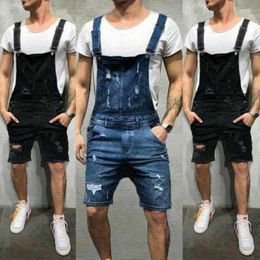 Men's Shorts Mens Casual Denim Jeans Overalls Jumpsuit Dunarees Caro Work Sorts Playsuit
