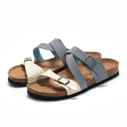 Slippers Summer Men Women Cork Slipper Casual Beach Nonslip Outside Nubuck Leather Slip on Slides Shoes Sandals 230711