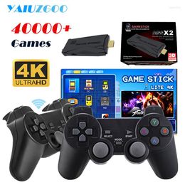 Game Controllers Retro Video Console 2.4G Wireless Controller 128G 4K HD Output Low Latency TV Stick Dual Handle For PS1