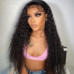 Curly Lace Front Wig Pre Plucked Lace Front Human Hair Wigs 26Inch Lace Wig 13x6 HD Lace Frontal Wig