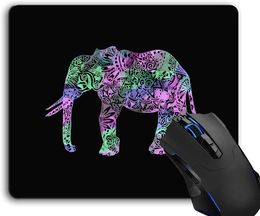 Mouse Pad,Colorful Tribal Floral Elephant Computer Mouse Pads Desk Accessories Non-Slip Rubber Base,Mousepad for Laptop Mouse