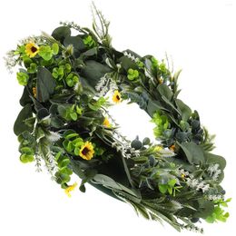 Decorative Flowers Leaf Garland Decoration Decorated Spring For Decorating Front Door Eucalyptus Wreaths