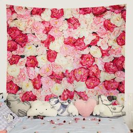 Tapestries Floral Art Colourful Flower Wall Display Background Tapestry Home Decoration Wall Cloth